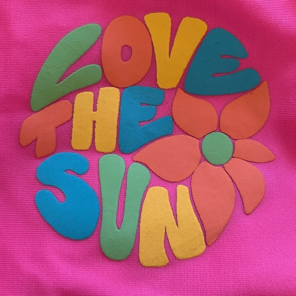 Cat & Jack / NWT/ Vibrant Pink Kids Swim Rashguard Set/ size 16-18 KIDS -XXL - Picture 7 of 9